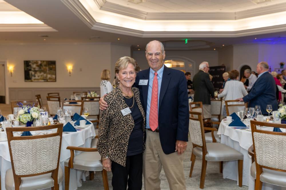 Jim and Betsy Barton smiling for camera